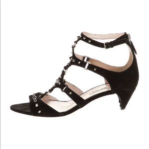 Miu Miu black straps studs sandals size 39.5
